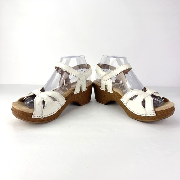 Dansko Season Full Grain White Casual Comfort Women's Sandal 39 (8-8.5) - Picture 5 of 12